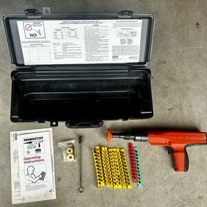 SOLD Remington 495 Low Velocity Powder Actuated Fastening Tool W/ Extras